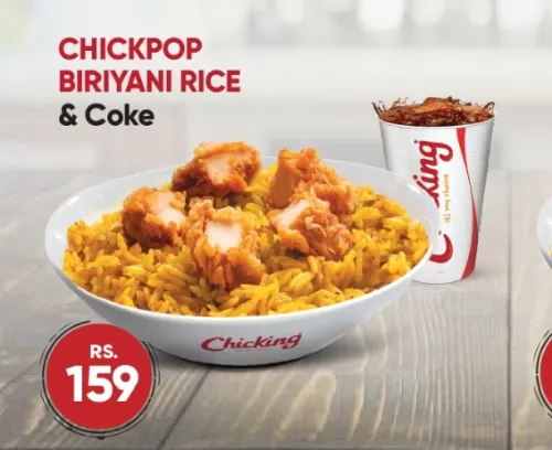 Chickpop Biriyani Rice & Coke
